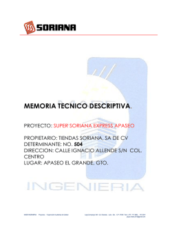 memoria tecnico descriptiva. - sisproter