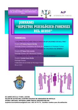 JORNADAS &ldquo;ASPECTOS PSICOL&Oacute;GICO