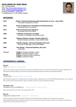 GUILLERMO DE JUAN GRAU ESTUDIOS EXPERIENCIA LABORAL