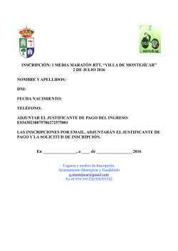 INSCRIPCI&Oacute;N: I MEDIA MARAT&Oacute;N BTT, &ldquo;VILLA DE MONTEJ&Iacute;CAR