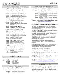 ST. JUDE CATHOLIC CHURCH MAY 22, 2016 CHATTANOOGA