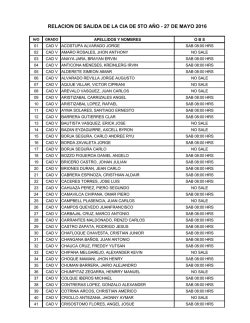 RELACION DE SALIDA DE LA CIA DE 5TO A&Ntilde;O