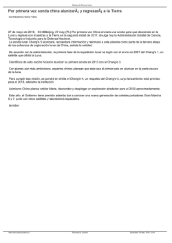 Por primera vez sonda china alunizar&Atilde;&iexcl; y regresar&Atilde;