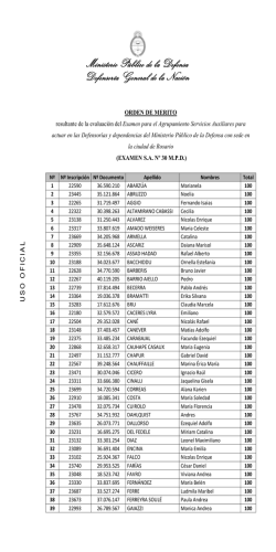 Orden de M&eacute;rito - Ministerio P&uacute;blico de la Defensa