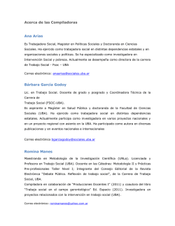 Acerca de las Compiladoras - Carrera de Trabajo Social