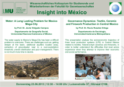 Insight into M&eacute;xico - Department f&uuml;r Geographie