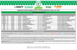 NOTAS IMPORTANTES CATEGOR&Iacute;A SUB 18 B CAMPEONATOS