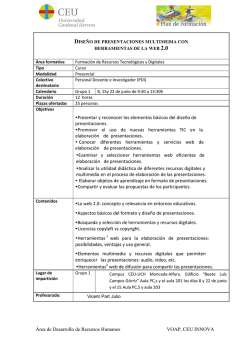 Dise&ntilde;o de presentaciones multimedia con herramientas de la WEB