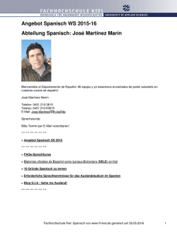 Fachhochschule Kiel: Spanisch