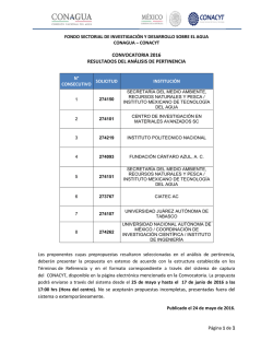 resultados de pertinencia conagua 2016