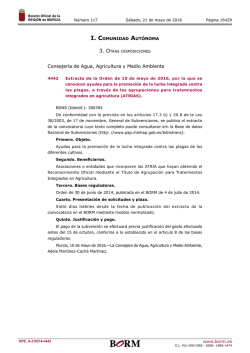 Publicaci&oacute;n n&uacute;mero 4442 del BORM n&uacute;mero 117 de 21/05/2016