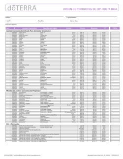 Costa Rica &ndash; Lista de Precios 2016
