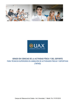 grado en ciencias de la actividad f&iacute;sica y del deporte para