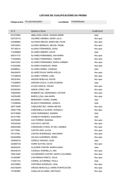 LISTAXE DE CUALIFICACI&Oacute;NS DA PROBA