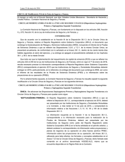 CIRCULAR Modificatoria 9/16 de la &Uacute;nica de Seguros y Fianzas. Al
