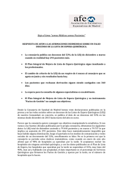 Supuesta disminuci&oacute;n de las LEQ