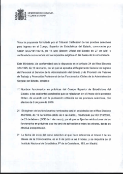 Orden por la que se nombran funcionarios en pr&aacute;cticas