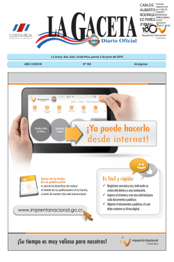 LA GACETA N&deg; 106 de la fecha 02 06 2016