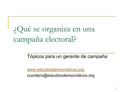 &iquest;Qu&eacute; se organiza en una campa&ntilde;a electoral?