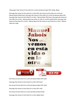 Nos Vemos En Esta Vida O En La Otra de Manuel Jabois PDF