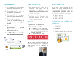 Funcionamiento &iquest;Qu&eacute; es SSL/TLS? Historia Avance hacia TLS