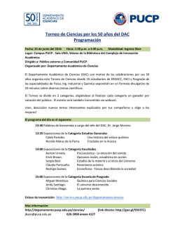 Torneo de Ciencias por los 50 a&ntilde;os del DAC Programaci&oacute;n