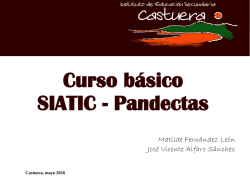 Curso b&aacute;sico SIATIC - Pandectas