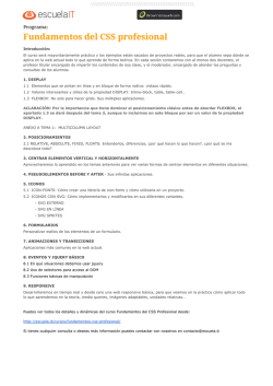 Fundamentos del CSS profesional