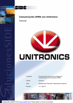 Comunicaci&oacute;n GPRS con Unitronics Tutorial