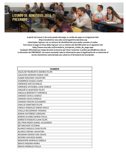 Admitidos a pregrado 2016-II Invitados al programa Eli+e