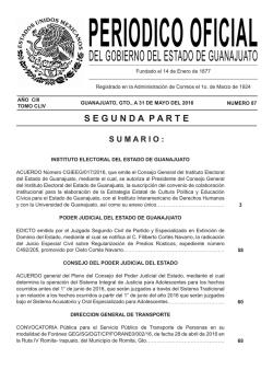 segundaparte - Peri&oacute;dico Oficial - Gobierno del Estado de Guanajuato