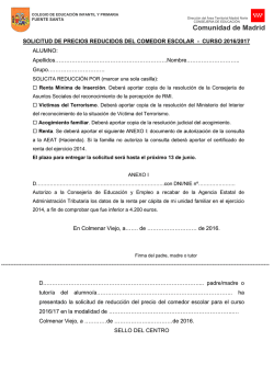 Precio reducido de comedor escolar