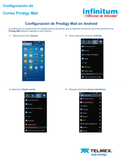 Configuraci&oacute;n de Prodigy Mail en Android