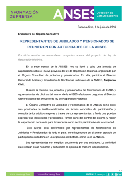 representantes de jubilados y pensionados se reunieron