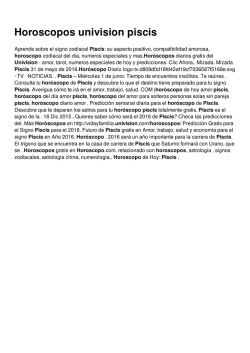 Horoscopos univision piscis