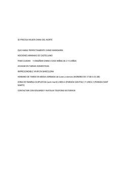 Babysitter con chino mandar&iacute;n