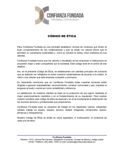 C&oacute;digo de &eacute;tica - Confianza Fundada