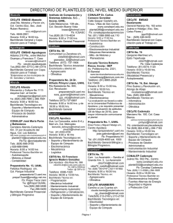 directorio de planteles del nivel medio superior