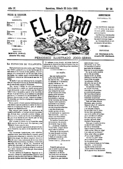 El Loro : peri&oacute;dico ilustrado joco-serio. N&uacute;m. 29, 22 de julio de 1882
