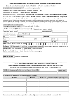 2016 Plantilla Mandato SEPA Core - Ayuntamiento de La Puebla de