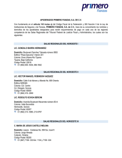 APODERADOS PRIMERO FIANZAS, S.A. DE C.V. Con fundamento