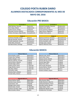 COLEGIO POETA RUBEN DARIO Educaci&oacute;n BASICA