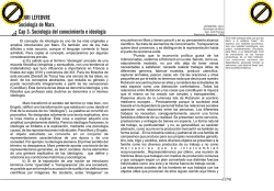 Sociolog&iacute;a de Marx. Capitulo 3