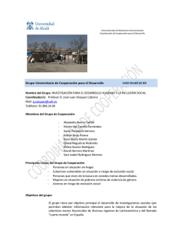 Grupo Universitario de Cooperaci&oacute;n para el Desarrollo UAH