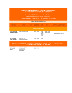 direcci&oacute;n general de educaci&oacute;n normal y actualizaci&oacute;n del