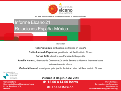 "Informe Elcano 21: Relaciones Espa&ntilde;a