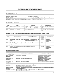 CV Florencia Campagna Archivo