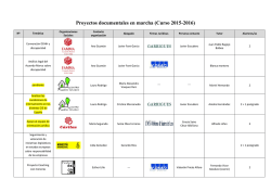 Proyectos Documentales curso 2015-2016