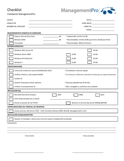 Checklist - ManagementPro