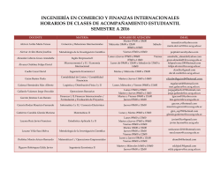 ingenier&iacute;a en comercio y finanzas internacionales horarios de